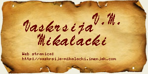 Vaskrsija Mikalački vizit kartica
